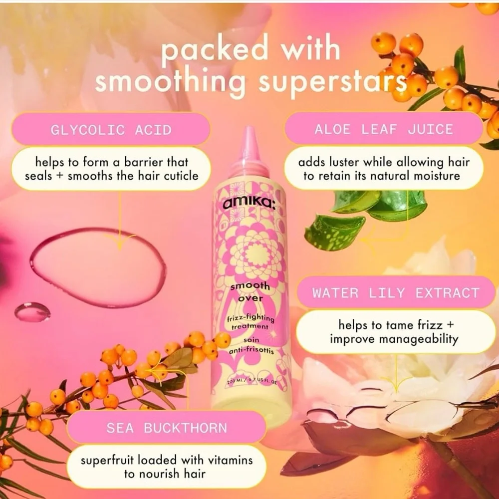 New Amika Smooth Over Frizz Fighting Treatment 200ml/6.7 FL OZ
